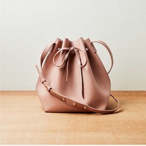 KAYLA & AVA - NWT Vegan Leather Bow Tie Bucket Bag
